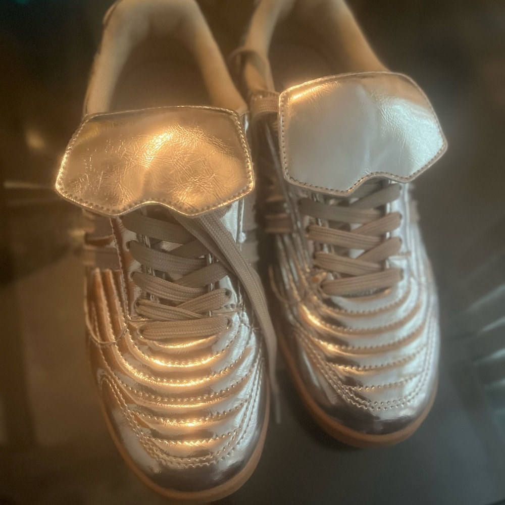 Metallic Silver Women's Sneakers